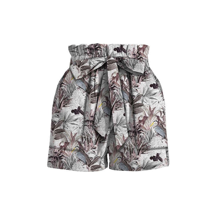 PAPERBAG SHORTS - LUXE TROPICAL pat. 2 - sewing set XS