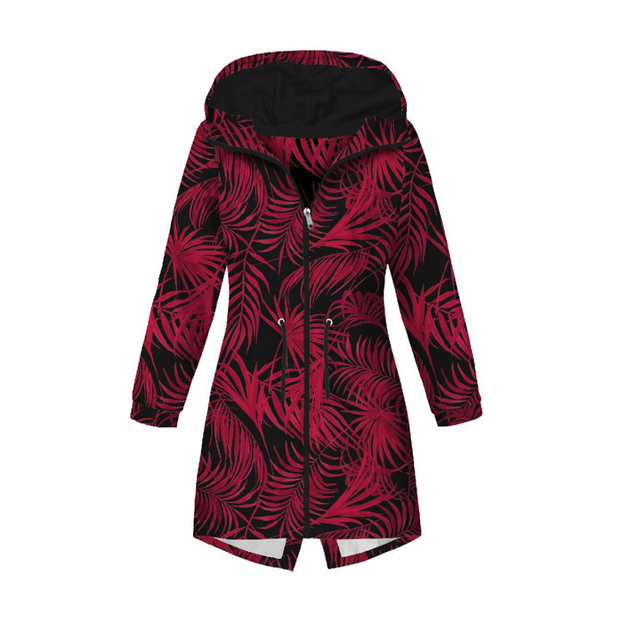 PARKA DAMSKA (ANNA) - LIŚCIE PALMY wz. 5 / viva magenta - zestaw do uszycia XL