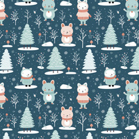 WATERCOLOR WINTER M. 5 - Wintersweat angeraut mit Elastan ITY