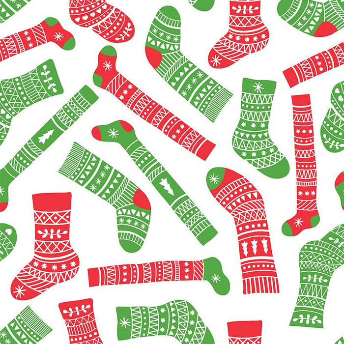 SOCKS / white - Cotton woven fabric