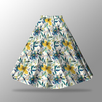 Skirt panel "MAXI"/ Butterfly flowers wz.8