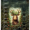 VINTAGE CHRISTMAS REINDEER PAT. 2 - panel (75cm x 80cm)