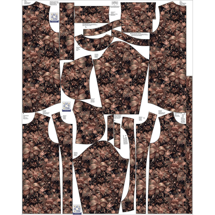 DÁMSKÁ BUNDA PARKA (ANNA) - FLOWERS WZ.10/ Mocha Mousse - softshell S