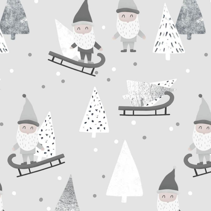 SLEDDING DWARFS (FOREST DWARFS) / GREY - single jersey with elastane 