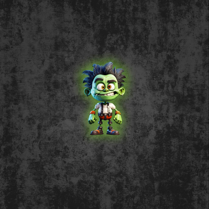 FRANKENSTEIN cute halloween wz.7-panel (60cm x 50cm) - Sommerswea tmit Elastan ITY