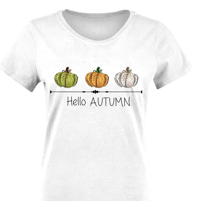 DÁMSKÉ TRIČKO - HELLO AUTUMN (ZAČAROVANÁ NOC) - single jersey L