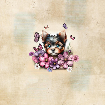 CUTE ANIMALS wz.12 - panel (60cm x 50cm) Upholstery velour