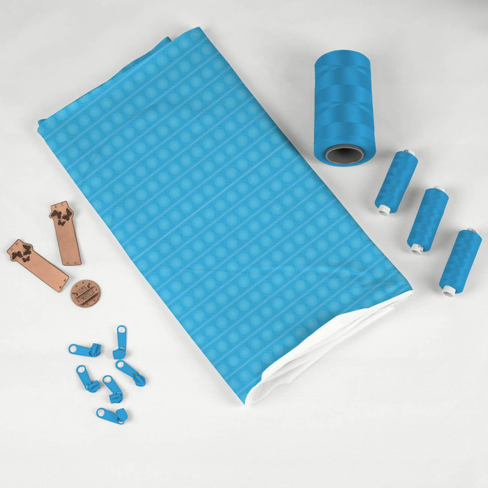 BUBBLED / turquoise - quick-drying woven fabric