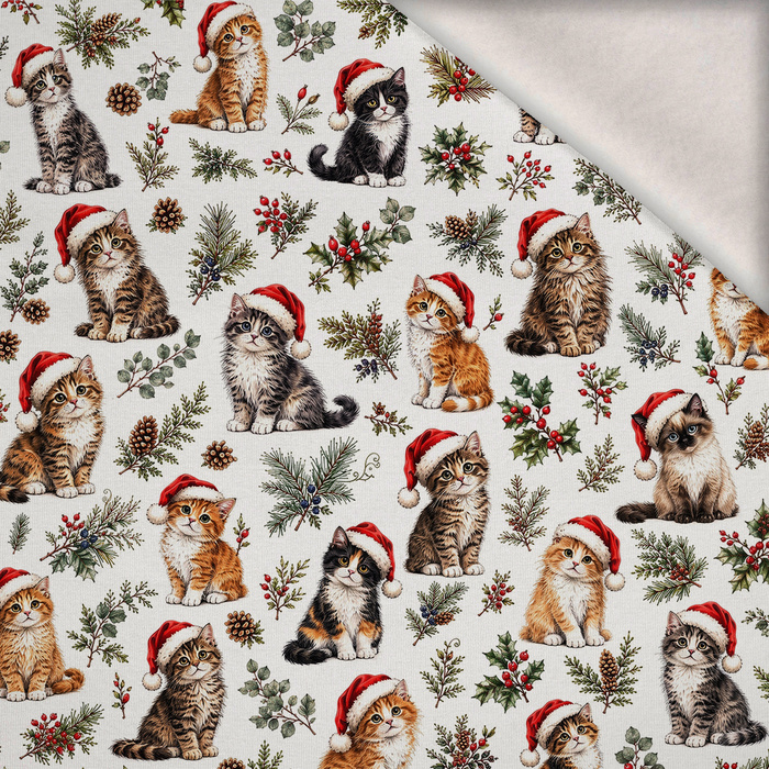CHRISTMAS PETS WZ. 1 - Wintersweat angeraut mit Elastan ITY