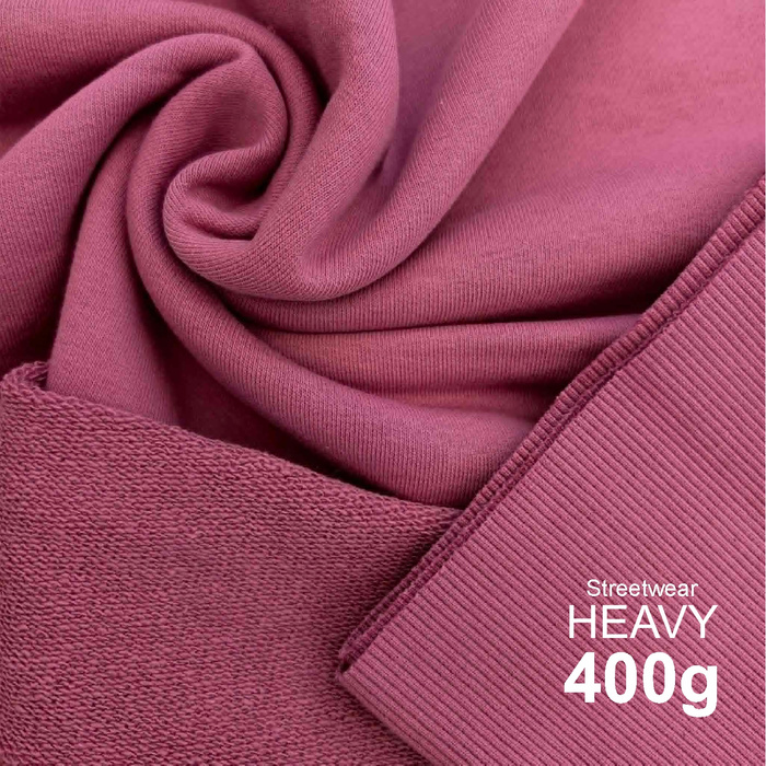 Teplákovina HEAVY 400g - MAUVE