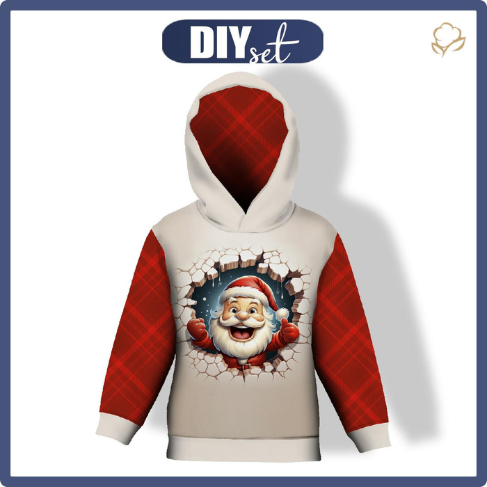 KINDER HOODIE (ALEX) - HAPPY SANTA - Sommersweat (134/140)