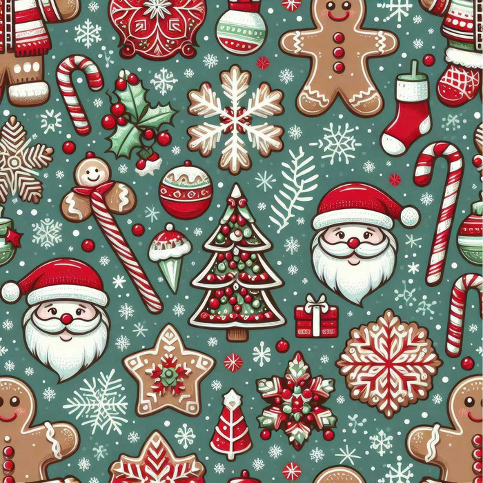 HAPPY CHRISTMAS WZ. 7 - Waterproof woven fabric