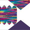 KID'S CAP AND SCARF (CLASSIC) - RETRO GEOMETRIC WZ. 9 - 44-47