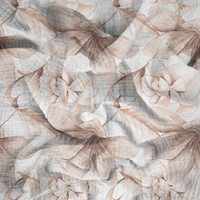 RETRO FLOWERS vz. 1 - Mušelín bavlněný