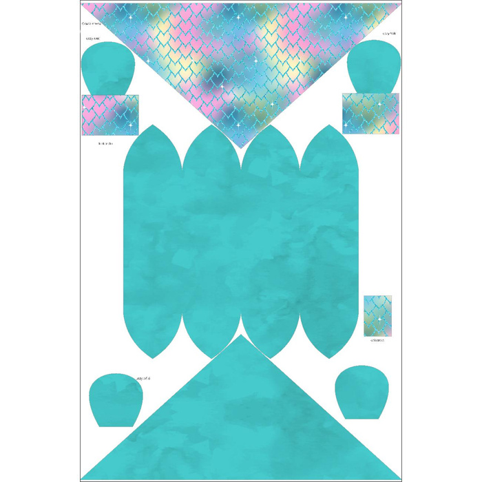 DĚTSKÁ ČEPICE A ŠATKA (MOUSE) - DUHOVÝ OCEÁN vz.4 44-47