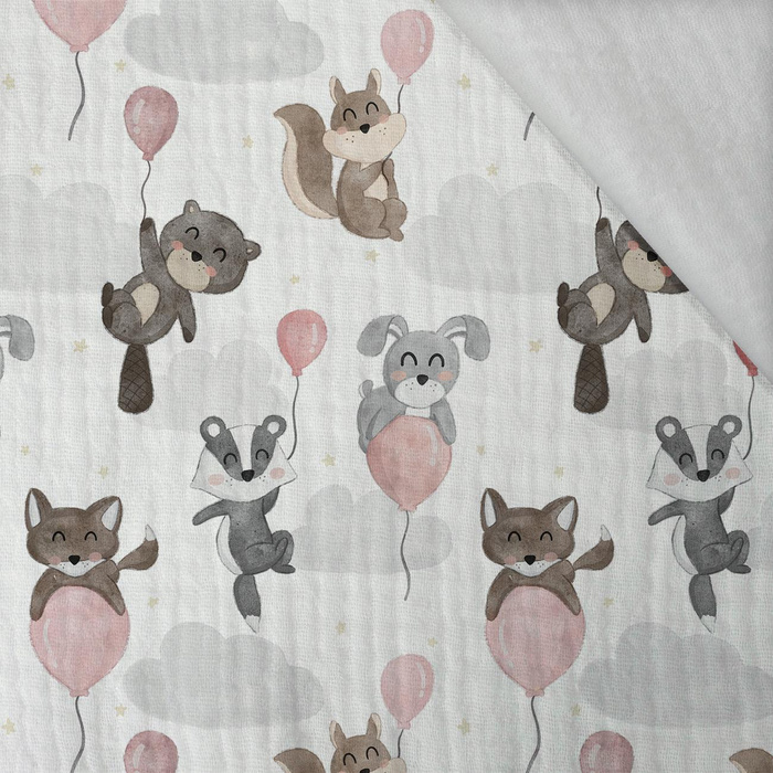 ANIMALS IN CLOUDS pat. 1 - Cotton muslin