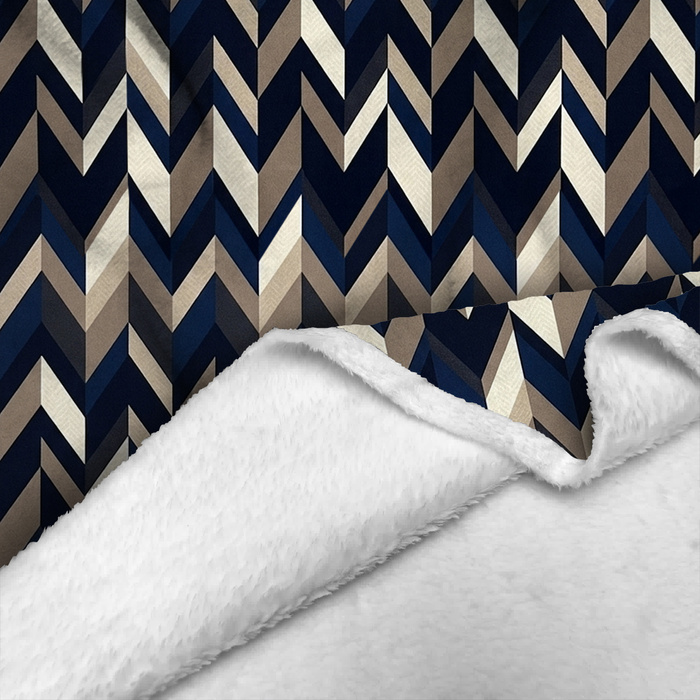 RETRO GEOMETRIC WZ. 18 - Minky-Plüsch