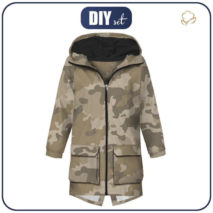 HERRENPARKA (TOM) - CAMOUFLAGE M. 3 / beige - Nähset XL