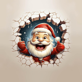 HAPPY SANTA - Paneel (60cm x 50cm)