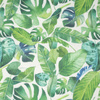 TROPICAL LEAVES pat. 2 / white - swimsuit lycra