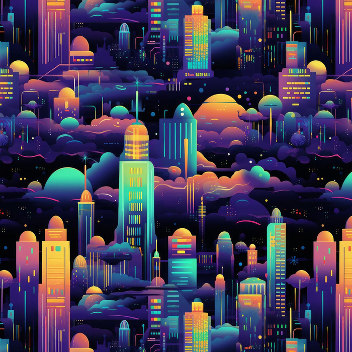 NEON CITY WZ.5 - looped knit fabric with elastane ITY