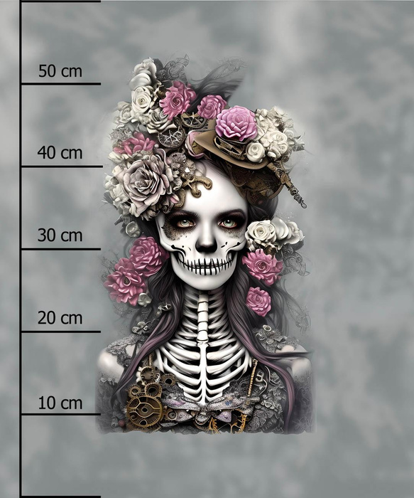 GOTHIC GIRL - panel (60cm x 50cm) teplákovina počesaná s elastanem ITY