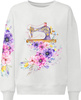 CHILDREN'S (NOE) SWEATSHIRT - SEWING MACHINE AND FLOWERS - sewing set