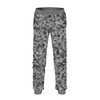 CHILDREN'S JOGGERS (LYON) - PIXELS pat. 2 / grey - looped knit fabric (158/164)