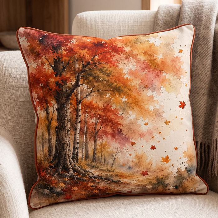 PILLOW 45X45 - AUTUMN TREE - front + back
