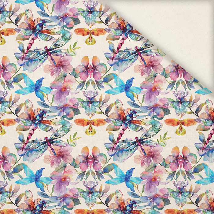 Butterfly & Flowers wz.16- Slub Weave