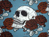SKULLS AND ROSES - single jersey with elastane TE210