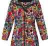 DAMENPARKA (ANNA) - TOTENKÖPFE Ms. 4 / bunt (DIA DE LOS MUERTOS) - Softshell XXL