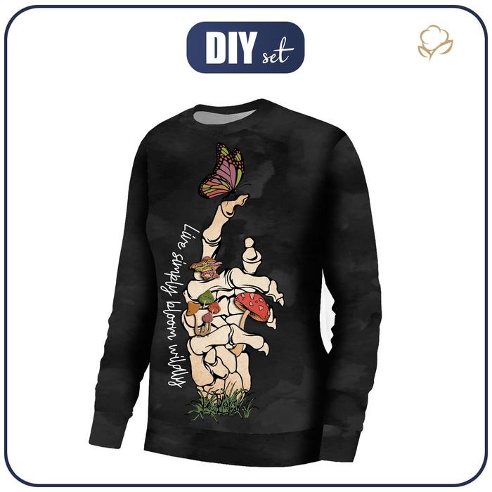 BASIC DAMEN SWEATSHIRT (HANA) - LIVE SIMPLY - Sommersweat ITY - M