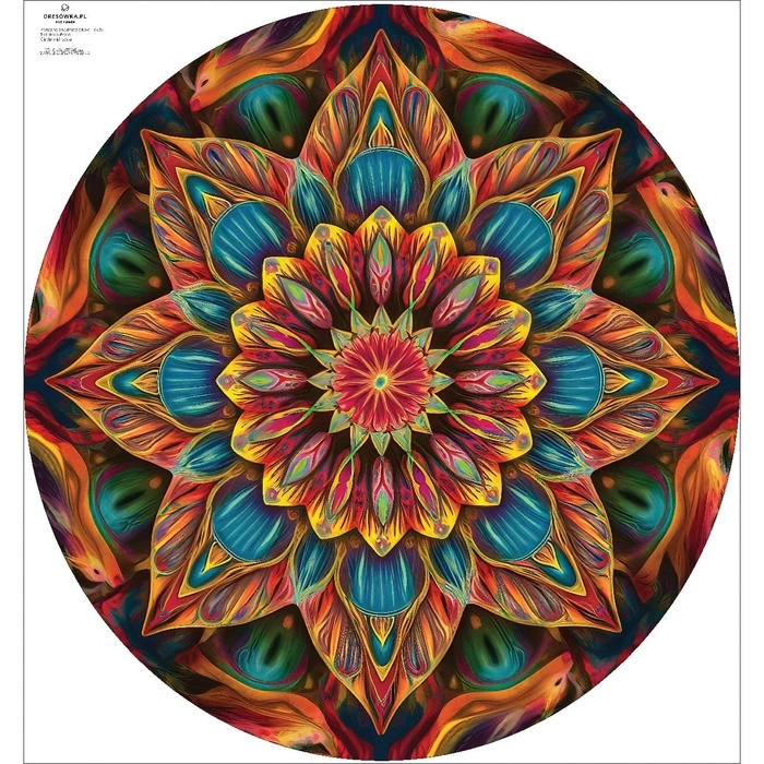 Panel na spódnicę z koła - COLORFUL MANDALA WZ. 6