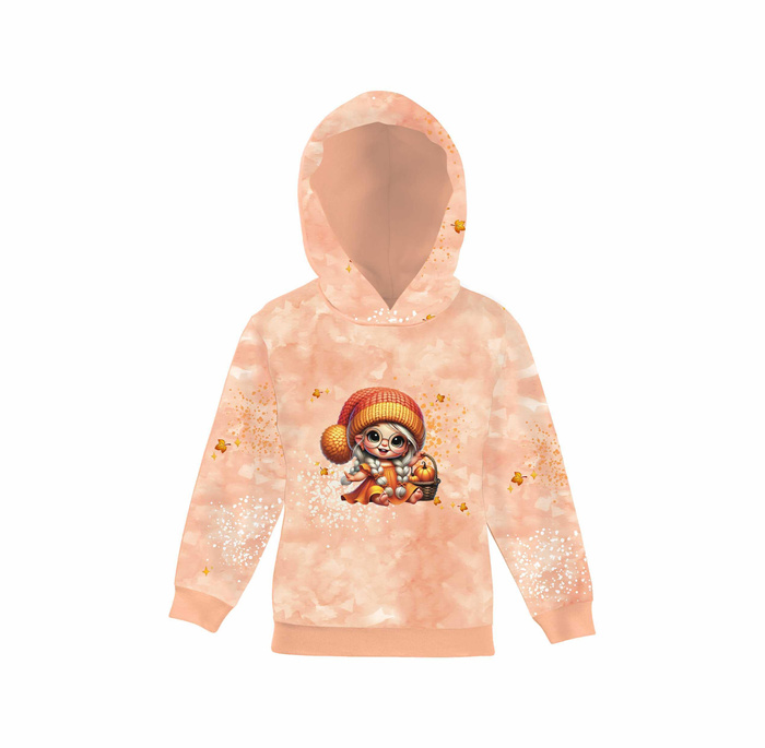 Girl cute halloween wz.9 - panel (60cm x 50cm) brushed knitwear with elastane ITY
