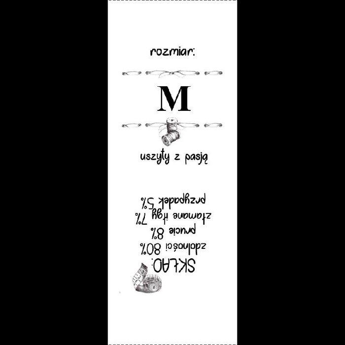 Europäisches  Textillabel  "ZENTIMETER" PL - 9 Stck Set / Größe nach Wahl