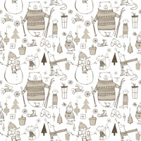 PASTEL WINTER - Cotton woven fabric