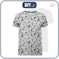 MEN’S T-SHIRT - FIRE BRIGADE (HOBBIES AND JOBS) - grey / acid - single jersey