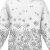 KID'S HOODIE (ALEX) - GREY SNOWFLAKES - looped knit fabric (98/104)