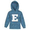 DZIECIĘCA BLUZA Z KAPTUREM (ALEX) - "E" / acid wash atlantic blue - dzianina pętelkowa (110/116)