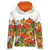 CLASSIC WOMEN’S HOODIE (POLA) - SMILE / PUMPKINS - looped knit fabric - M