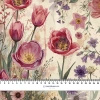PASTEL FLOWERS WZ. 30 - looped knit fabric with elastane