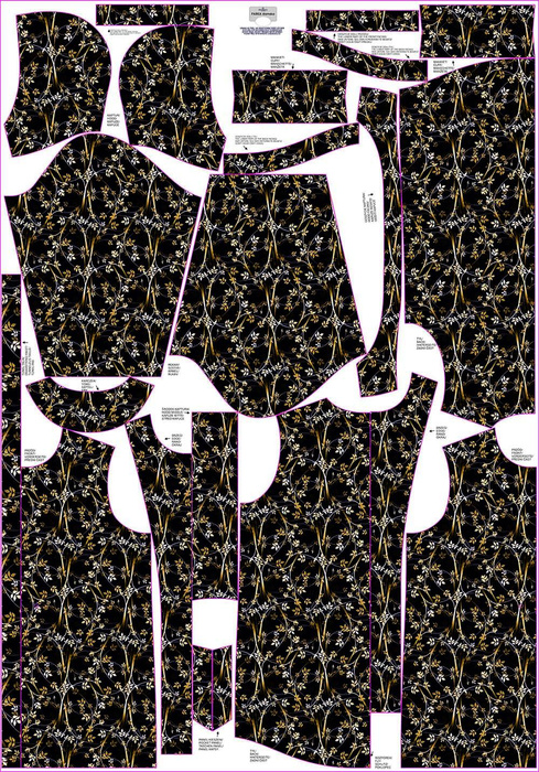 PARKA DAMSKA (ANNA) - LIŚCIE wz. 11 (złoty) / czarny - softshell S