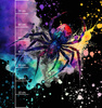 WATERCOLOR SPIDER - panel (75cm x 80cm) Waterproof woven fabric