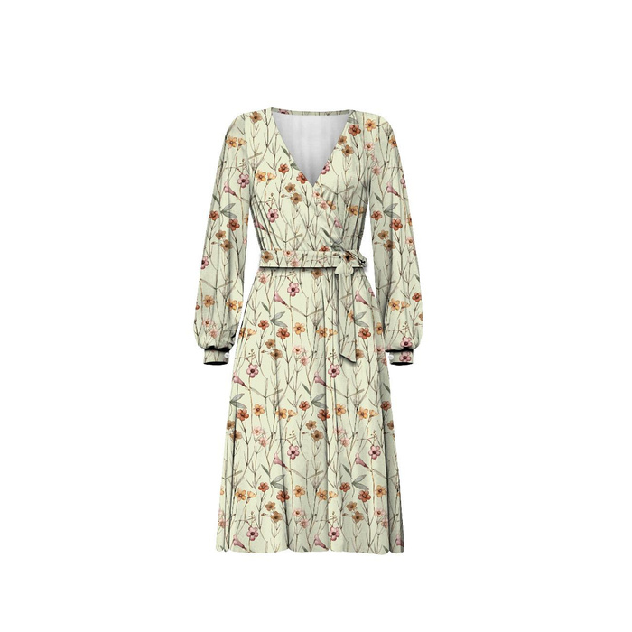 WRAP MIDI DRESS (BIANCA) - MEADOW PAT. 4 - sewing set XL