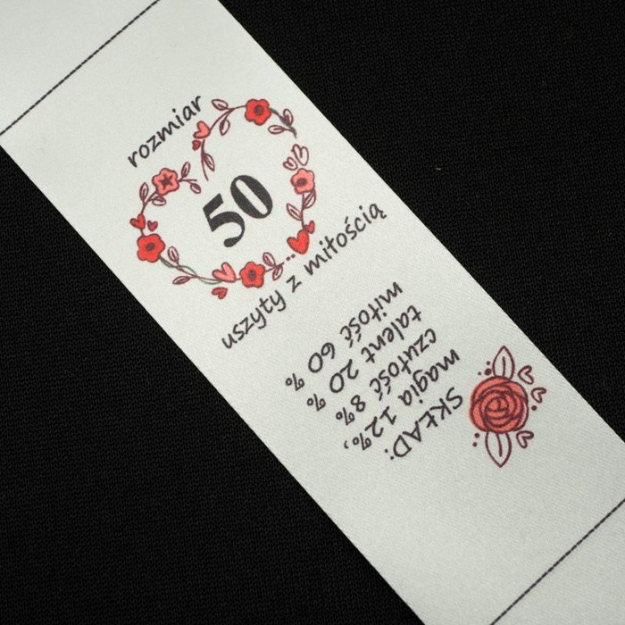 Mädchen Textillabel - Größe 134 - 4 Stck Set