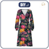 WRAP MIDI DRESS (BIANCA) - FLORAL AUTUMN pat. 3 - sewing set XXL