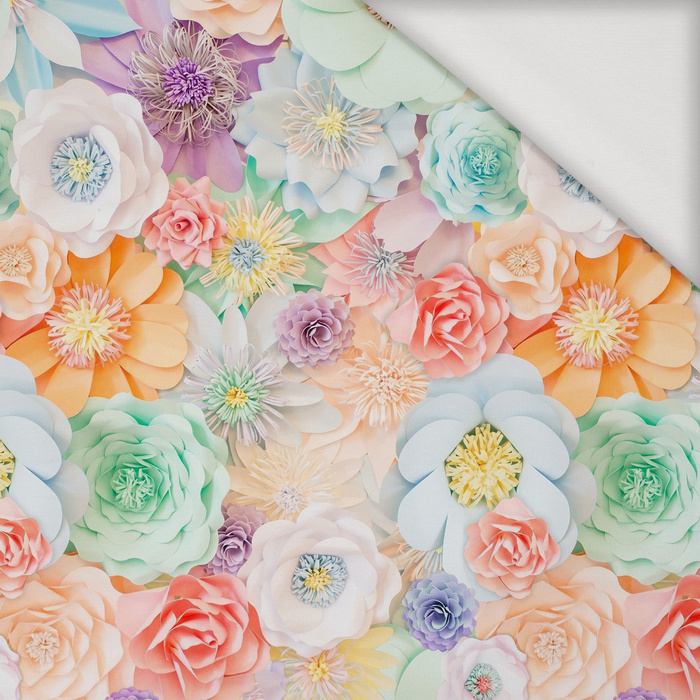 PASTEL FLOWERS WZ. 20 - Jersey wiskozowy