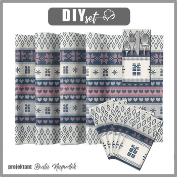 NAPKINS AND RUNNER - NORWEGIAN MIX PAT. 2 (NORWEGIAN PATTERNS) - sewing set
