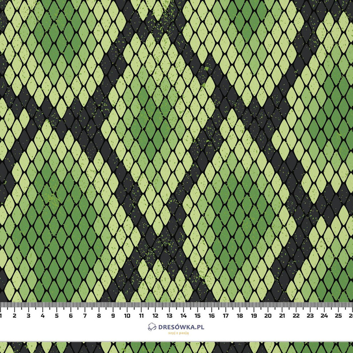 SNAKE'S SKIN PAT. 2 / green - single jersey with elastane 